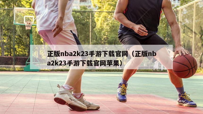 正版nba2k23手游下载官网（正版nba2k23手游下载官网苹果）