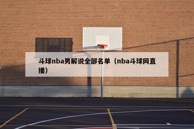 斗球nba男解说全部名单（nba斗球网直播）